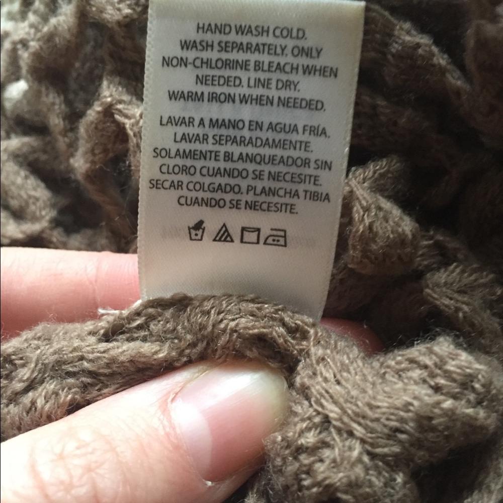 Light Brown Textured Infinity Scarf - Picture 5 of 5
